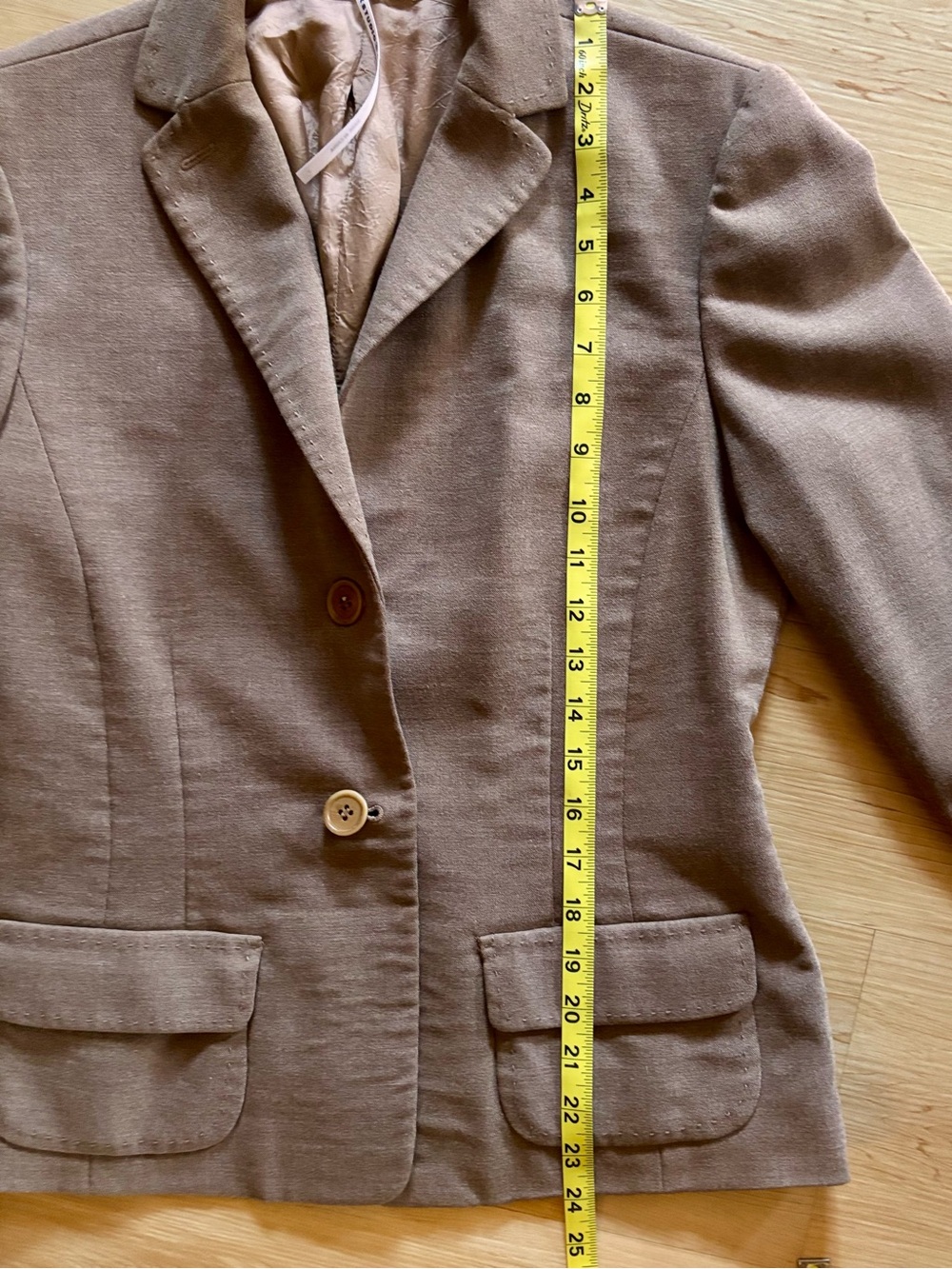 Max Studios Classic Pick Stitch Tailored Blazer